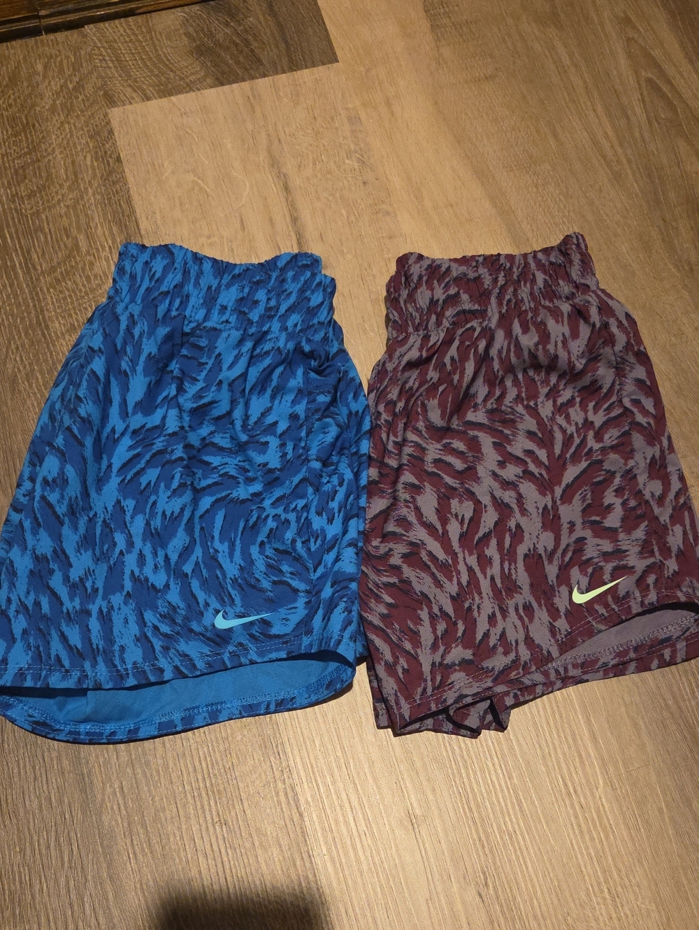 Nike Kids' Athletic Dry-fit Shorts - Blue & Burgundy Animal Print